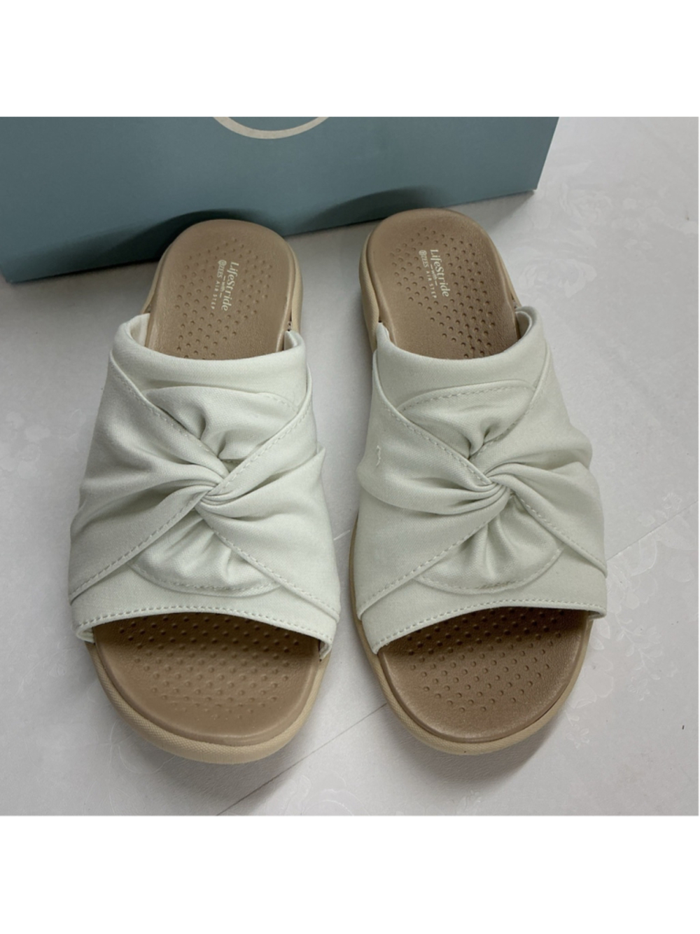 Life Strides Wide Sandals Size 7.5 In New Condition